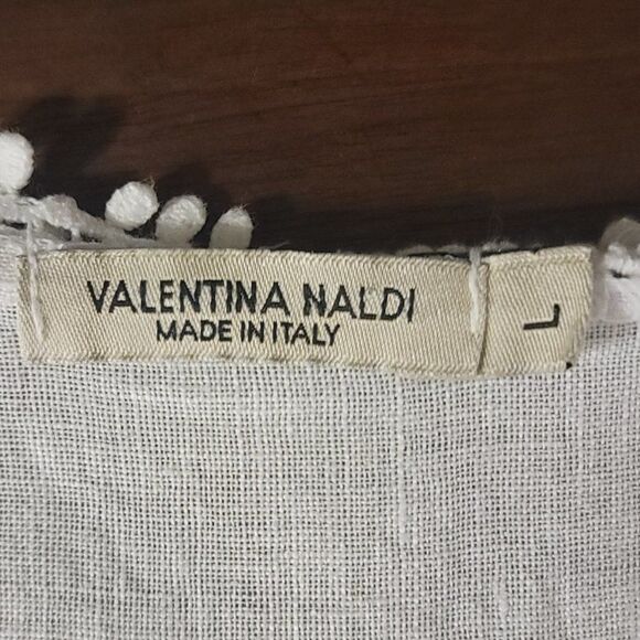 Valentina Naldi Linen Tank Top Blouse Sz L - Picture 3 of 5